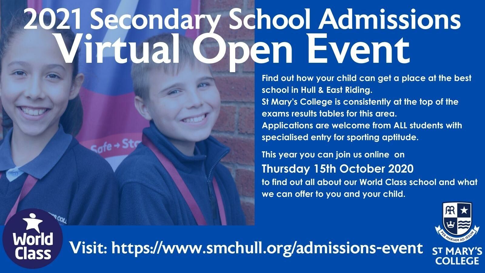 Admissions Virtual Open Event Oct20
